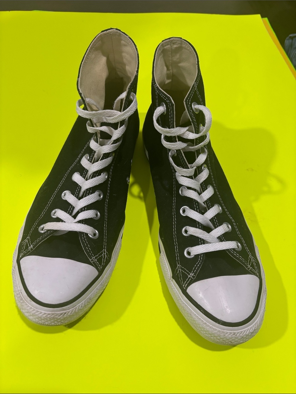 Converse Black and White High-Top Sneakers.. Unisex Size Men’s 10.5 Women’s 12.5